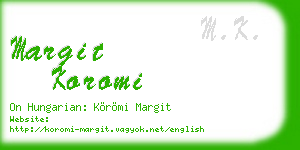 margit koromi business card